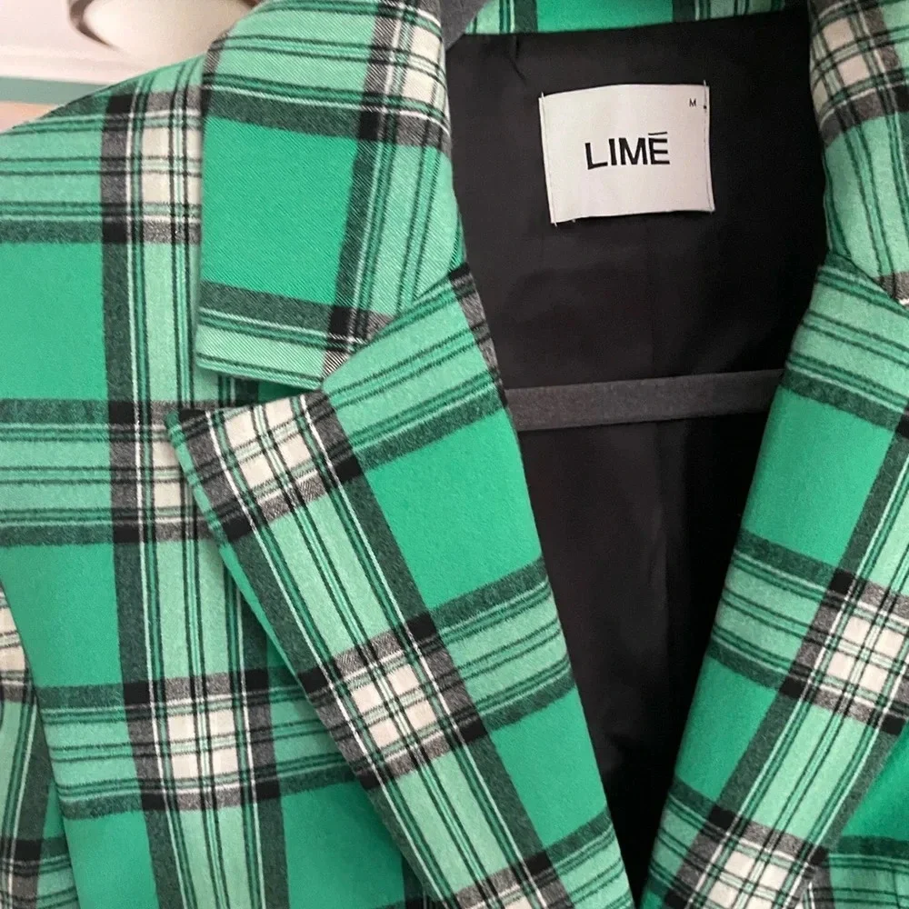 LiME - bottle green woman’s blazer jacket- size M - Picture 8 of 13